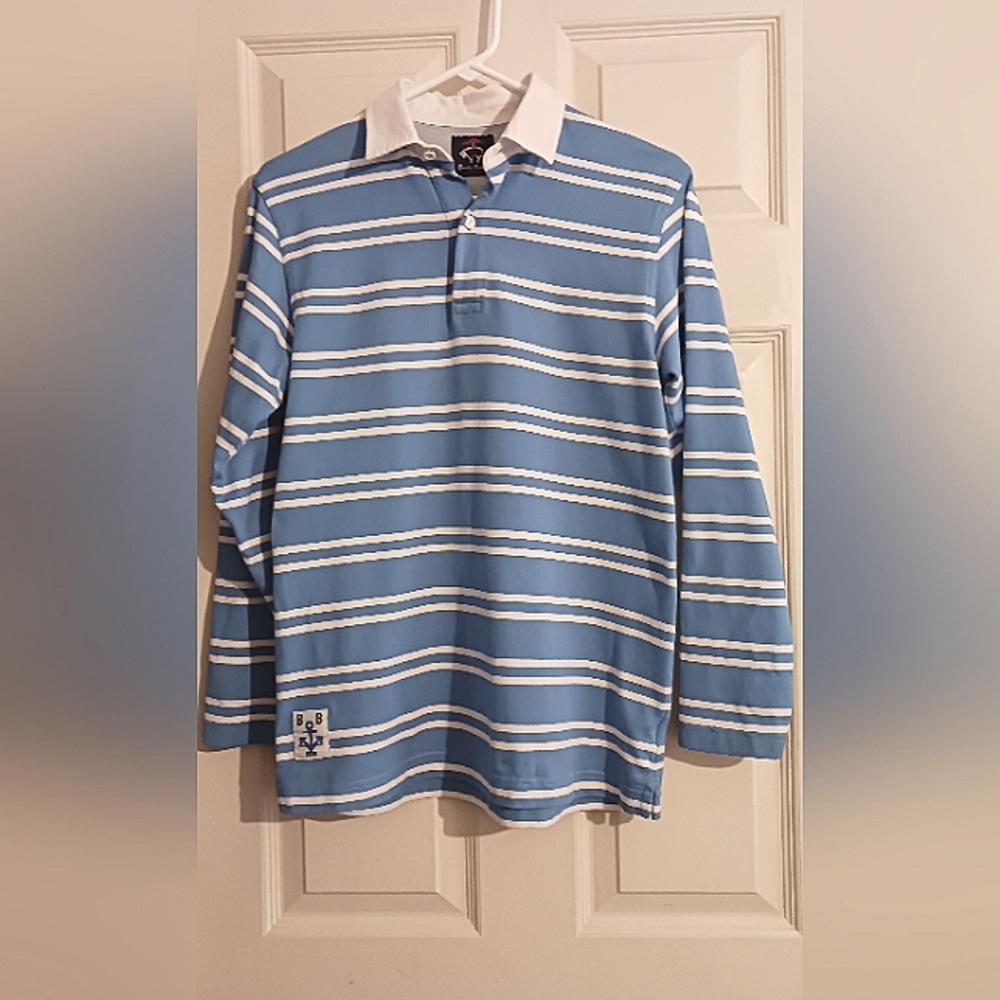 Brooks Brothers Blue Striped Polo Shirt